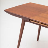 Extendable dining table by Louis Van Teeffelen for Wébé, Dutch design, 60’s