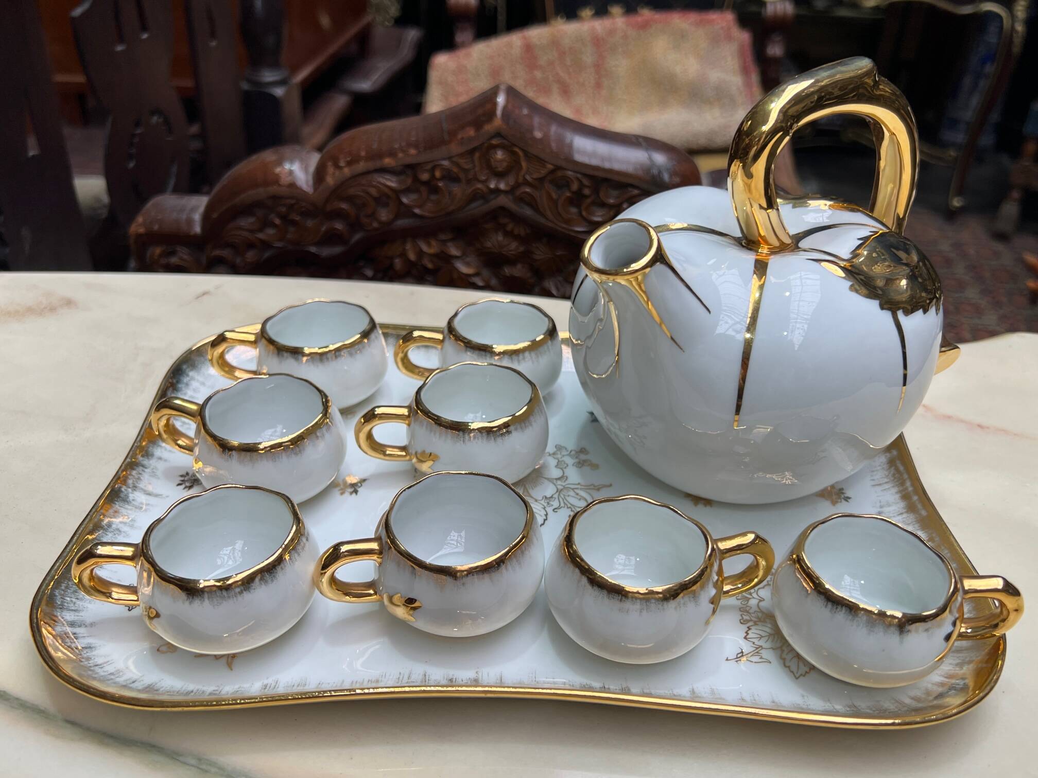 Service à café P. Pastaud Limoges - 10 pièces