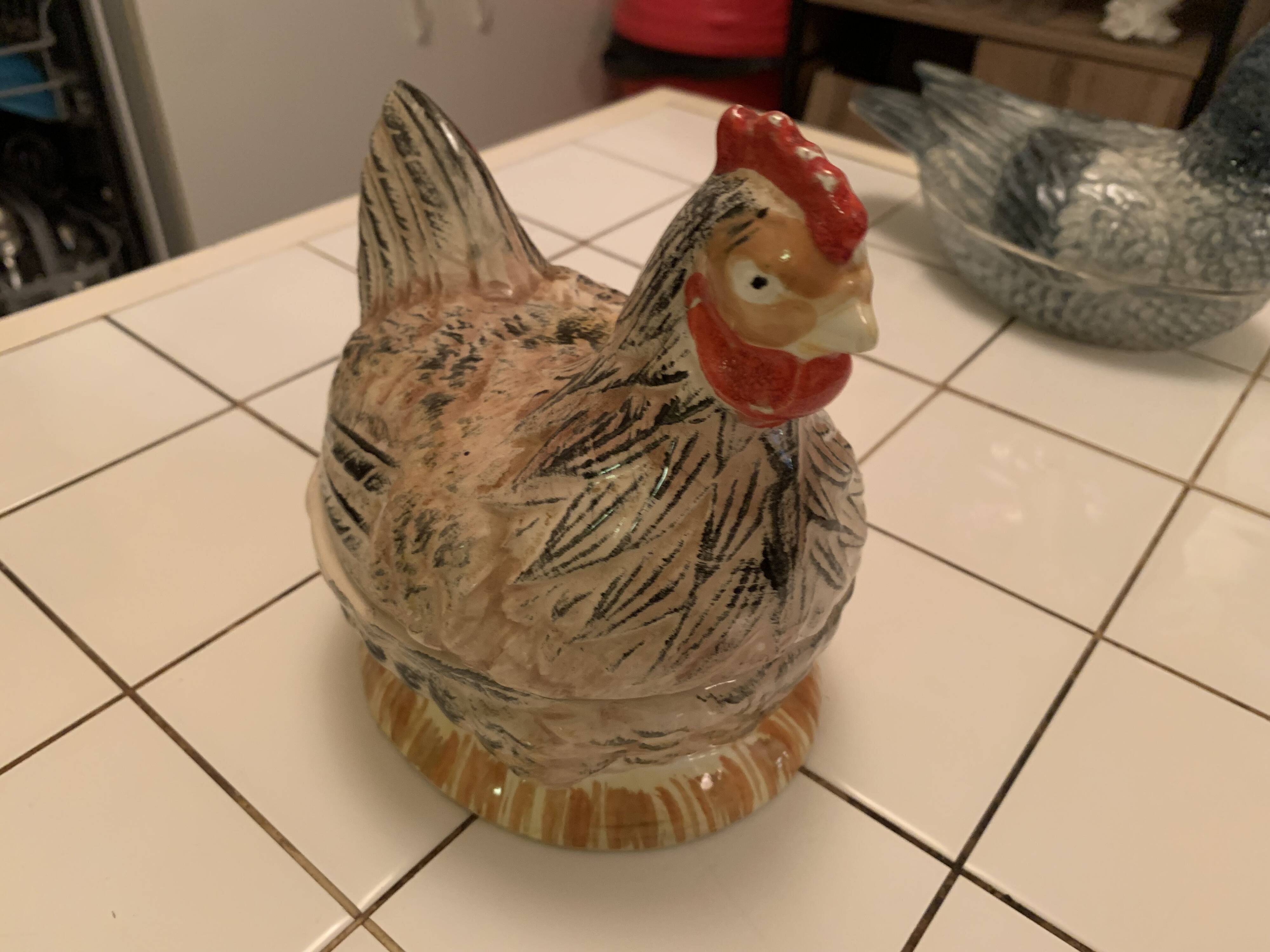 Vintage chicken terrine by Alphonse Muffa