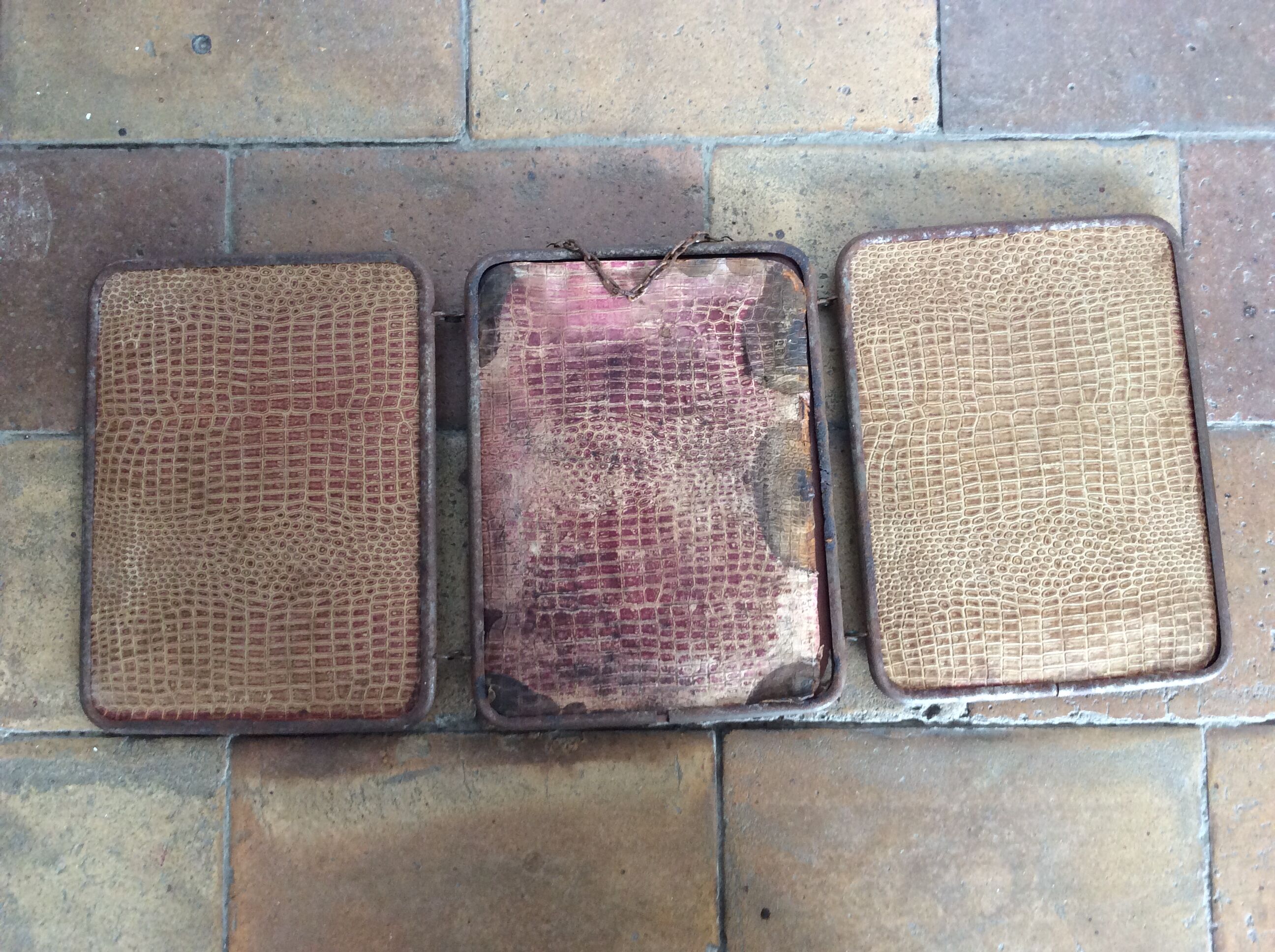 Triptych barber mirror - 57x24cm