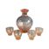 Rosé glass liqueur service