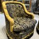 Napoleon III style living room with floral decoration