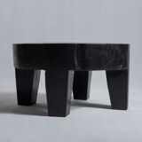 Coffee table en bois massif monoxyle noir