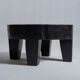 Coffee table en bois massif monoxyle noir