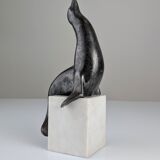 Art Deco sea lion sculpture attributed Marcel-André Bouraine, 1920s
