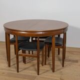 Mid-Century Teak Dining Table & Chairs by Hans Olsen for Frem Røjle.