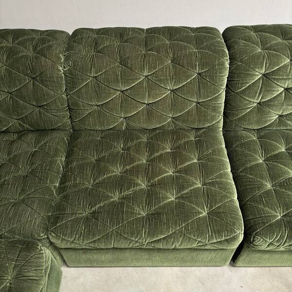 Modular corduroy lounge sofa by Laauser, 1970s