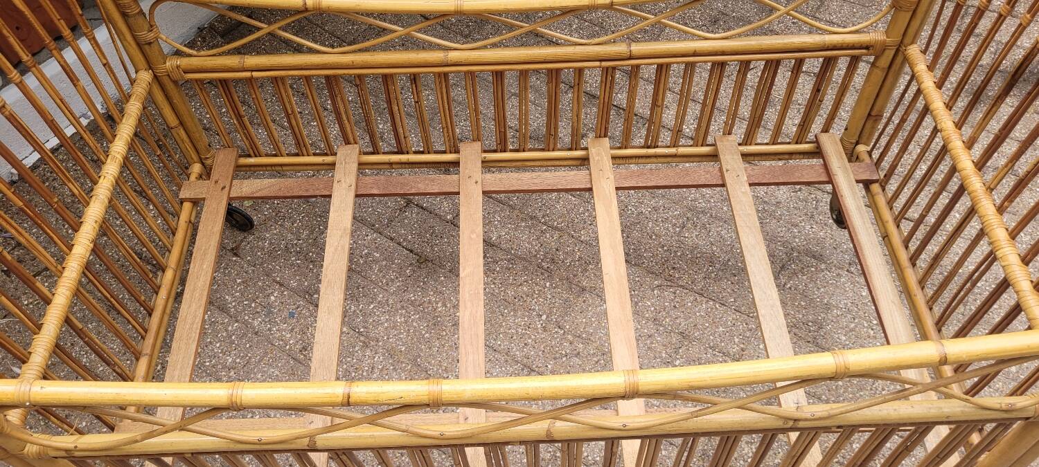60s rattan children's bed