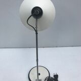 Table Aluminor lamp adjustable white metal and chrome vintage