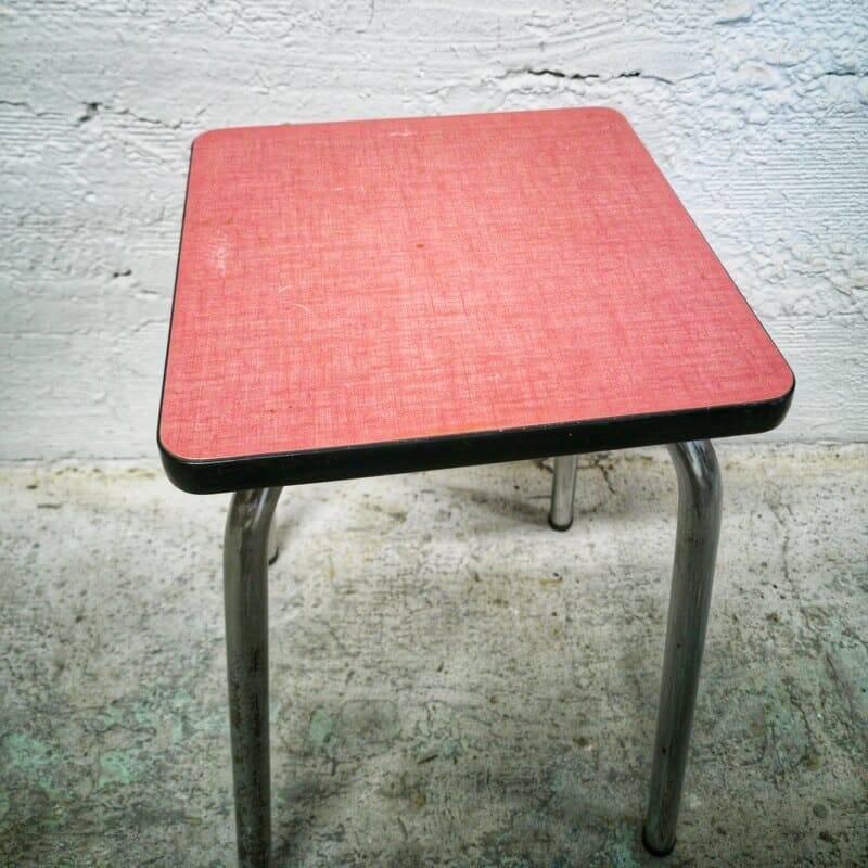 Red formica stool