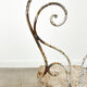 Set of two vintage foldable metal bistro chairs by Mathieu matego