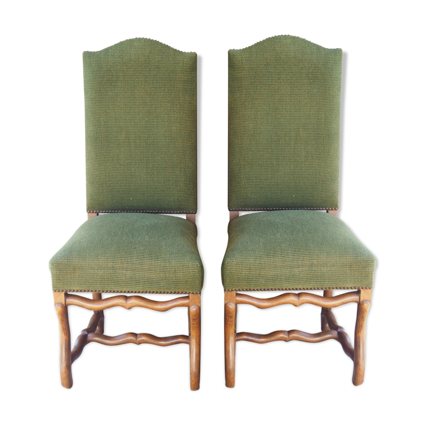 A pair of Louis XIII-style sheep bones chairs