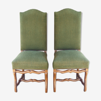 A pair of Louis XIII-style sheep bones chairs