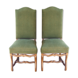 A pair of Louis XIII-style sheep bones chairs