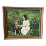 Portrait of a woman and her dog