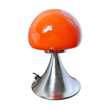 Small orange vintage mushroom lamp