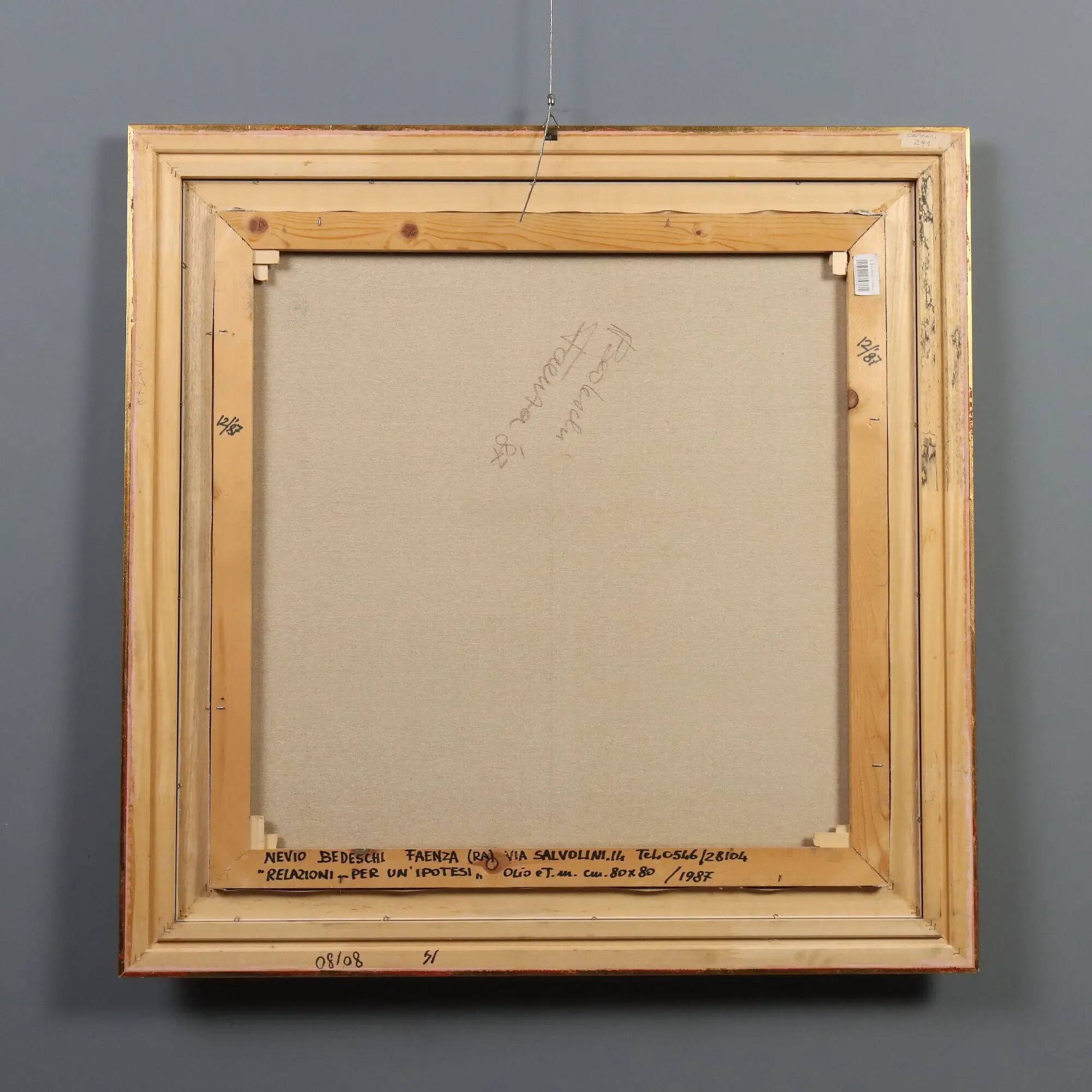Peinture moderne signée Nevio Bedeschi « Relations For a Hypothesis » 1987