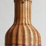 Vase ancien en rotin tressé