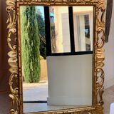 LARGE MIRROR in gilded wood in Baroque style