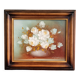 Still life painting with flowers, artist's signature