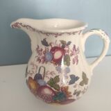 Multicolor Mason's Ironstone Fenton fruit basket pitcher