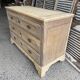 Raw wood chest of drawers