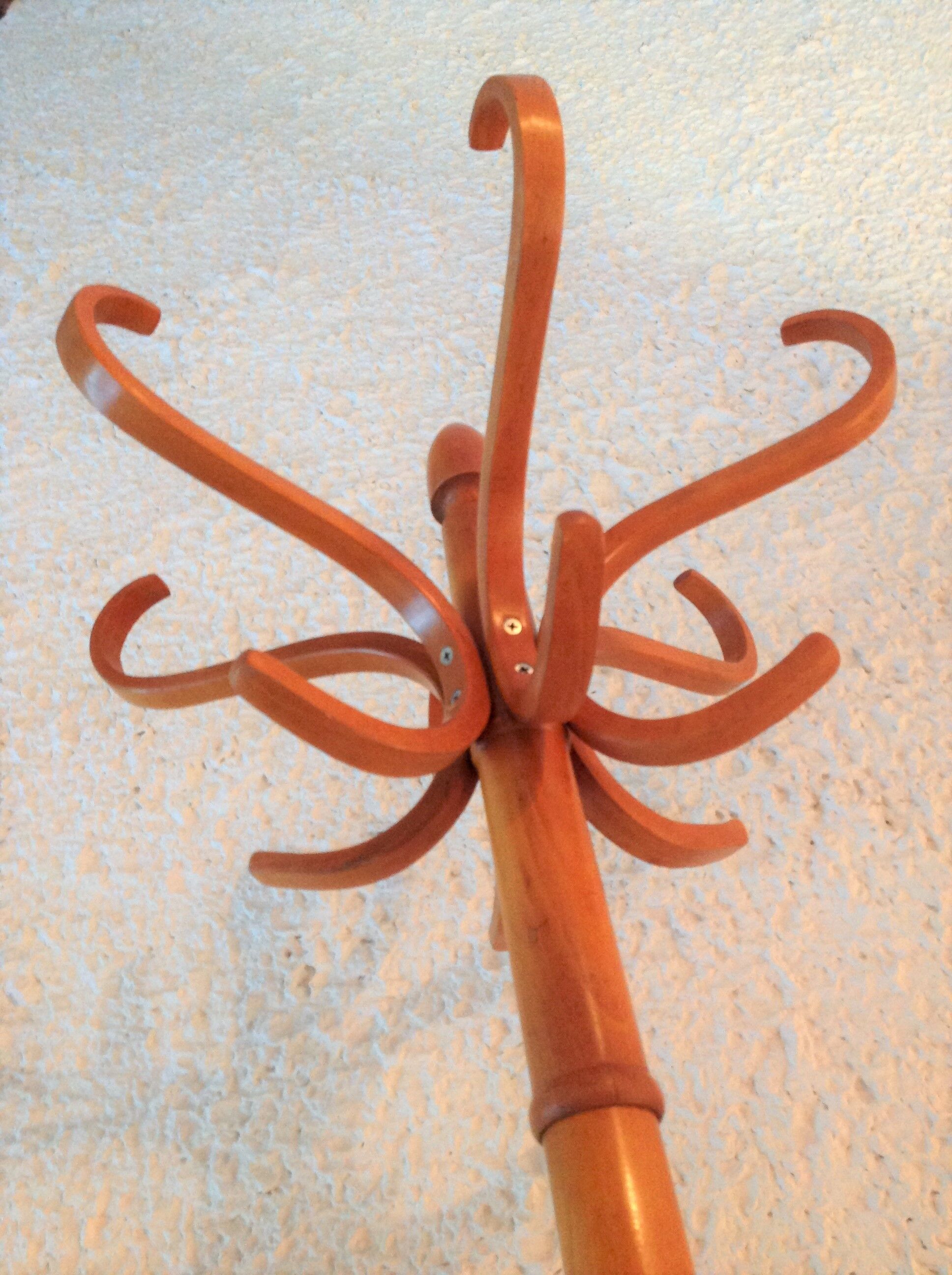 Coat rack with six heads in curved wood Baumann / vintage 50s-60s