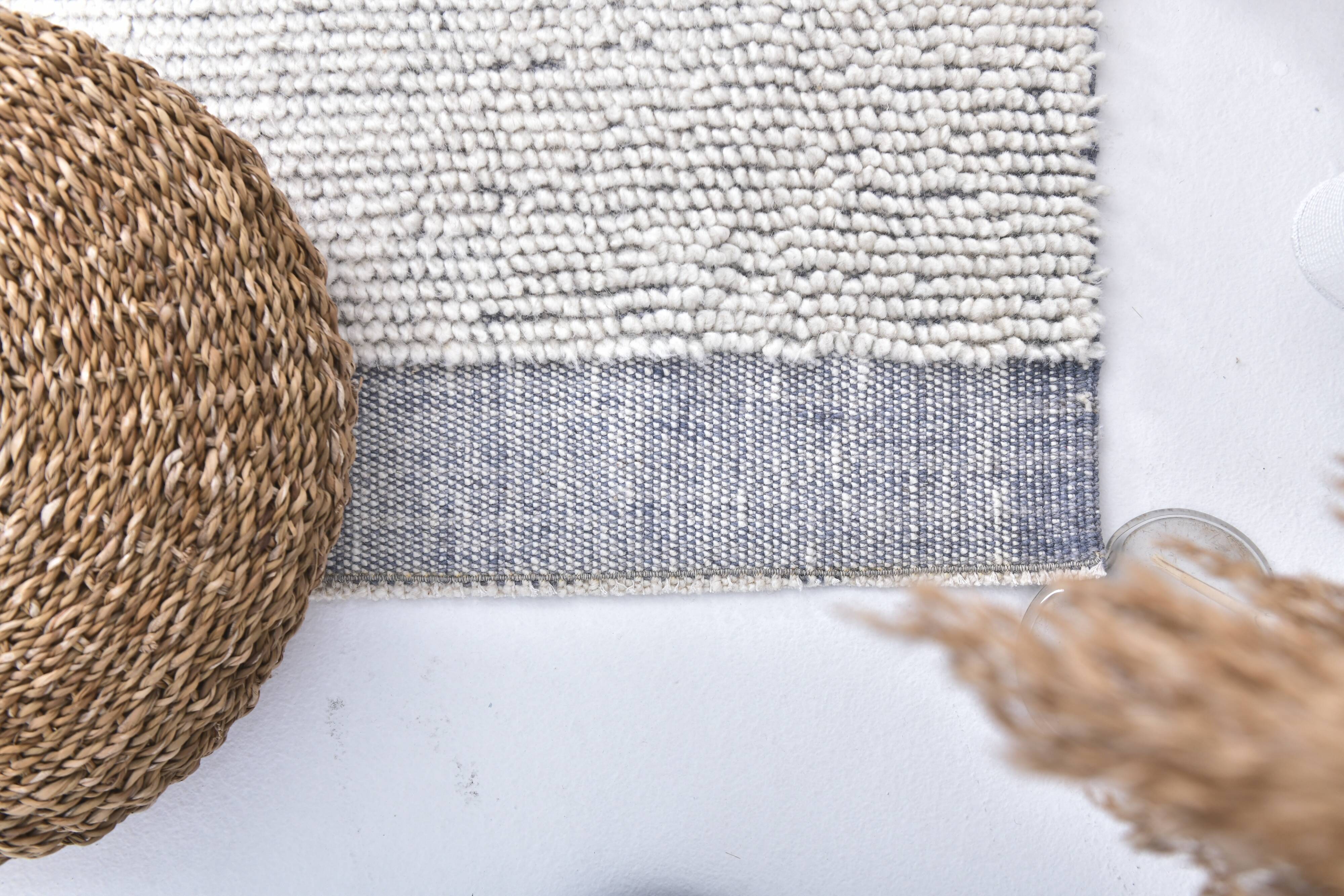 2x8 Blue White Moroccan Runner Rug, 68x250 Cm