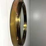 Miroir mural hublot en laiton Deutsche Werkstätten 1950