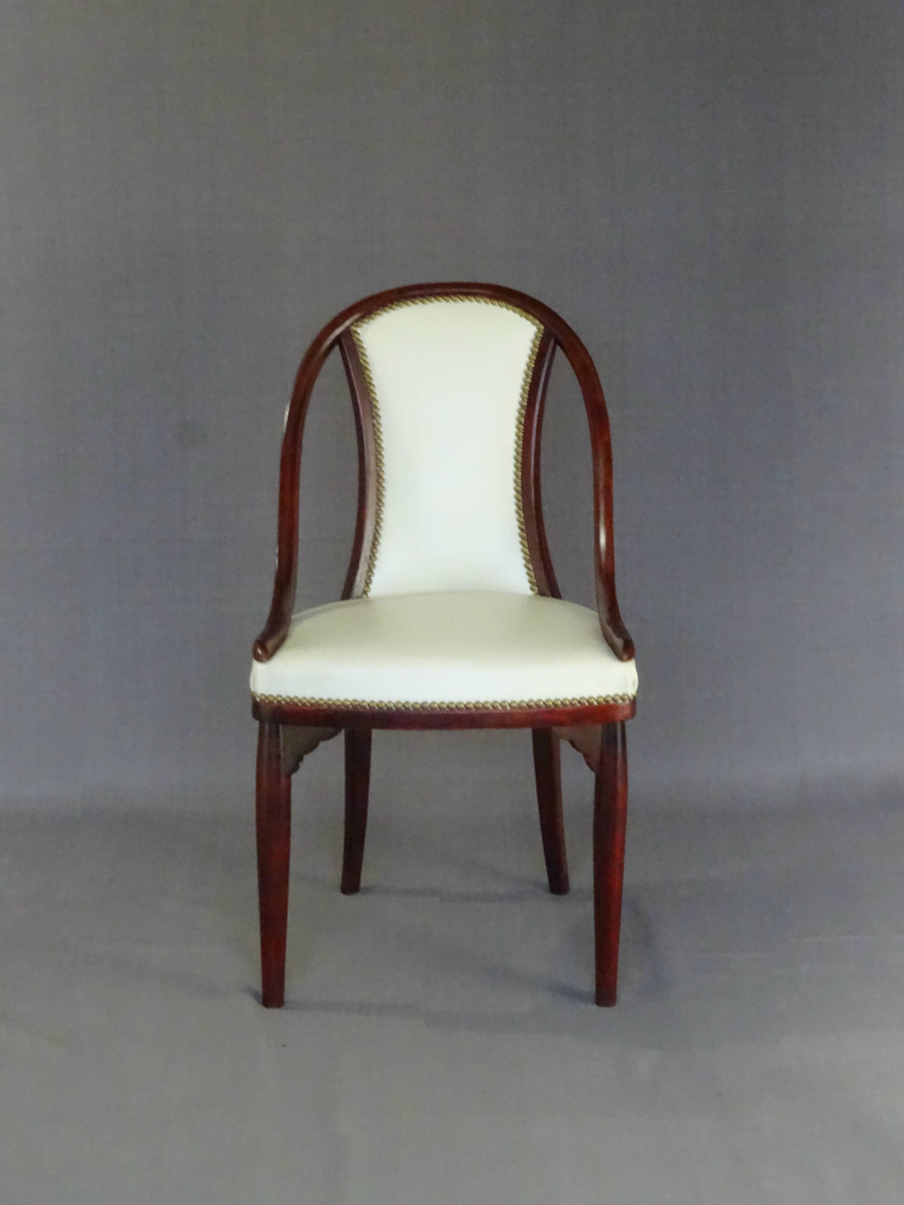 Pair of chairs by otto prutscher for thonet no. a845. circa 1930.