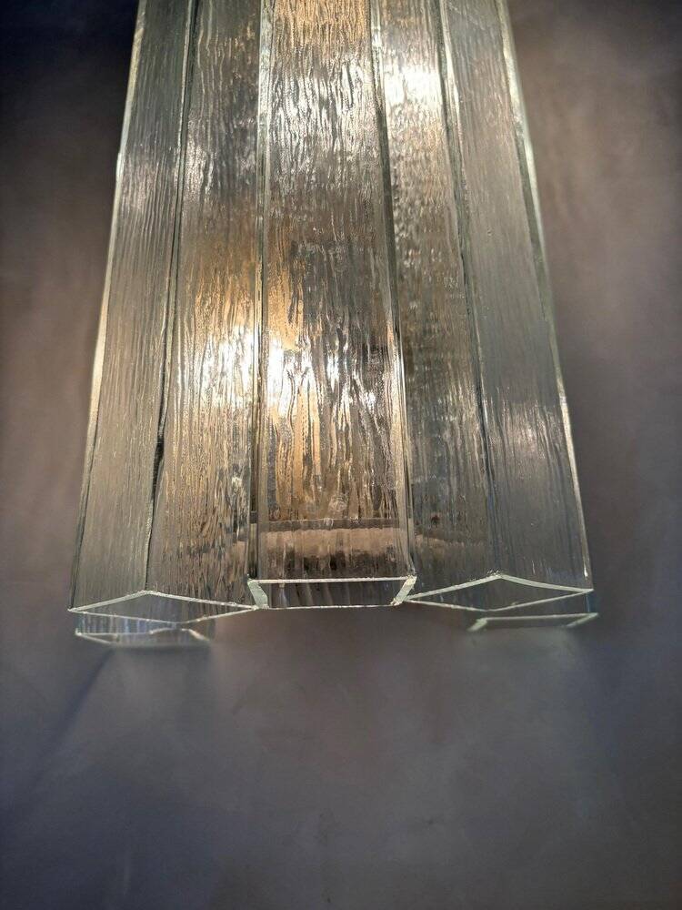 Monumental Italian Wall Lamps attributed to Venini, Italy, 1970s, Set of 2