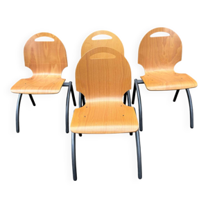 4 chaises style industriel