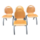 Set of 4 industrial style chairs