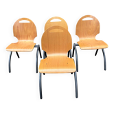 4 chaises style industriel