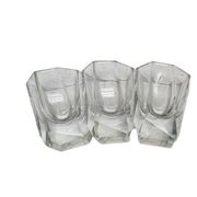 Verres Art Déco, Pologne, années 1930, ensemble de 3