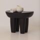 African monoxyle stool Senoufo black / vintage wenge