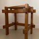 Old brutalist elm stool