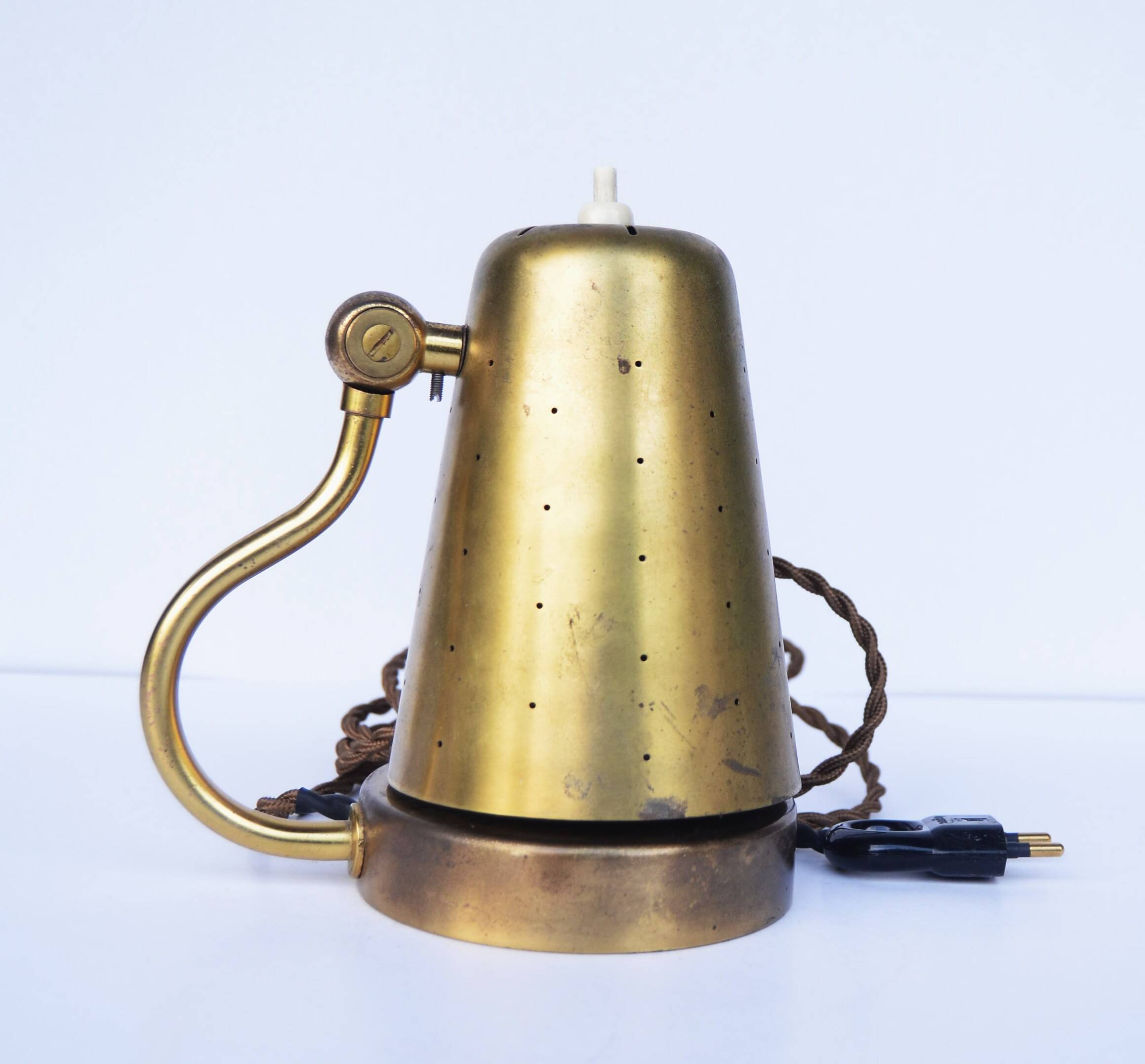 Karl Boréns for Borås Sweden, 1950s Desk Lamp made in Brass