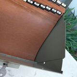 large metal office filing box with handles
