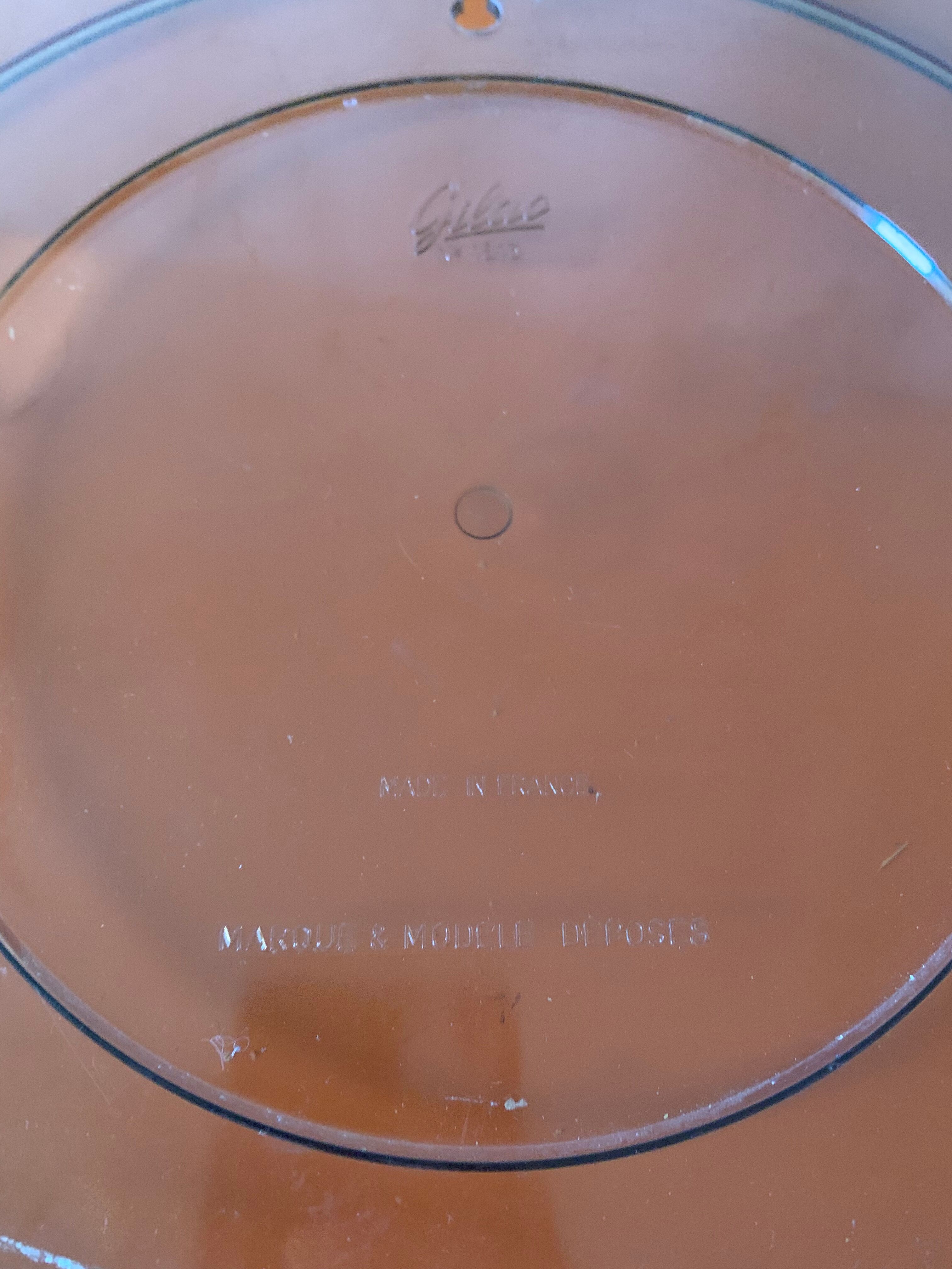 Vintage gilac round mirror 40cm