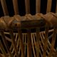 Rattan shell armchair