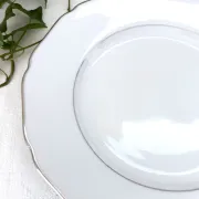 6 assiettes plates en  porcelaine blanche