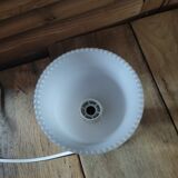 Bedside lamp base reconstituted stone tulip original white glass