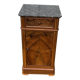 Louis Philippe walnut veneer bedside table, late 19th century.