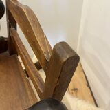 Wooden rocking chair - teddy bear