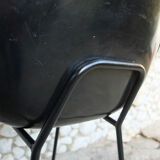 Black shell chair Pierre Guariche for Meurop 1960s