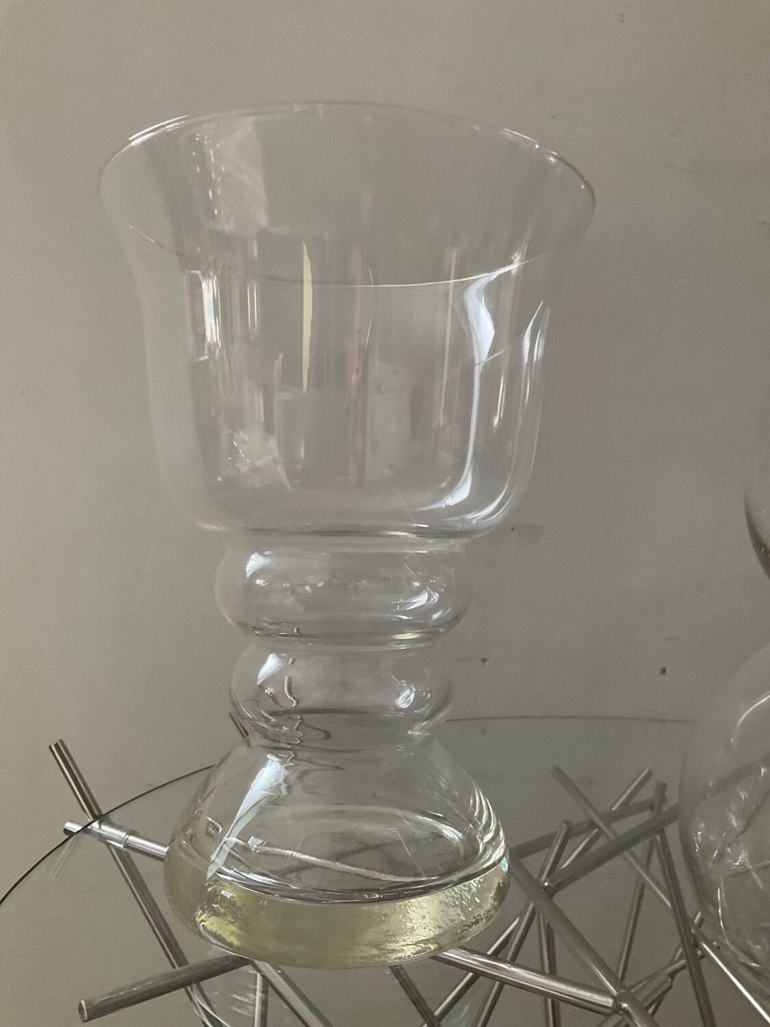 Trio of vintage glass vases