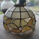 Vintage mother-of-pearl and glass ceiling pendant lampshade