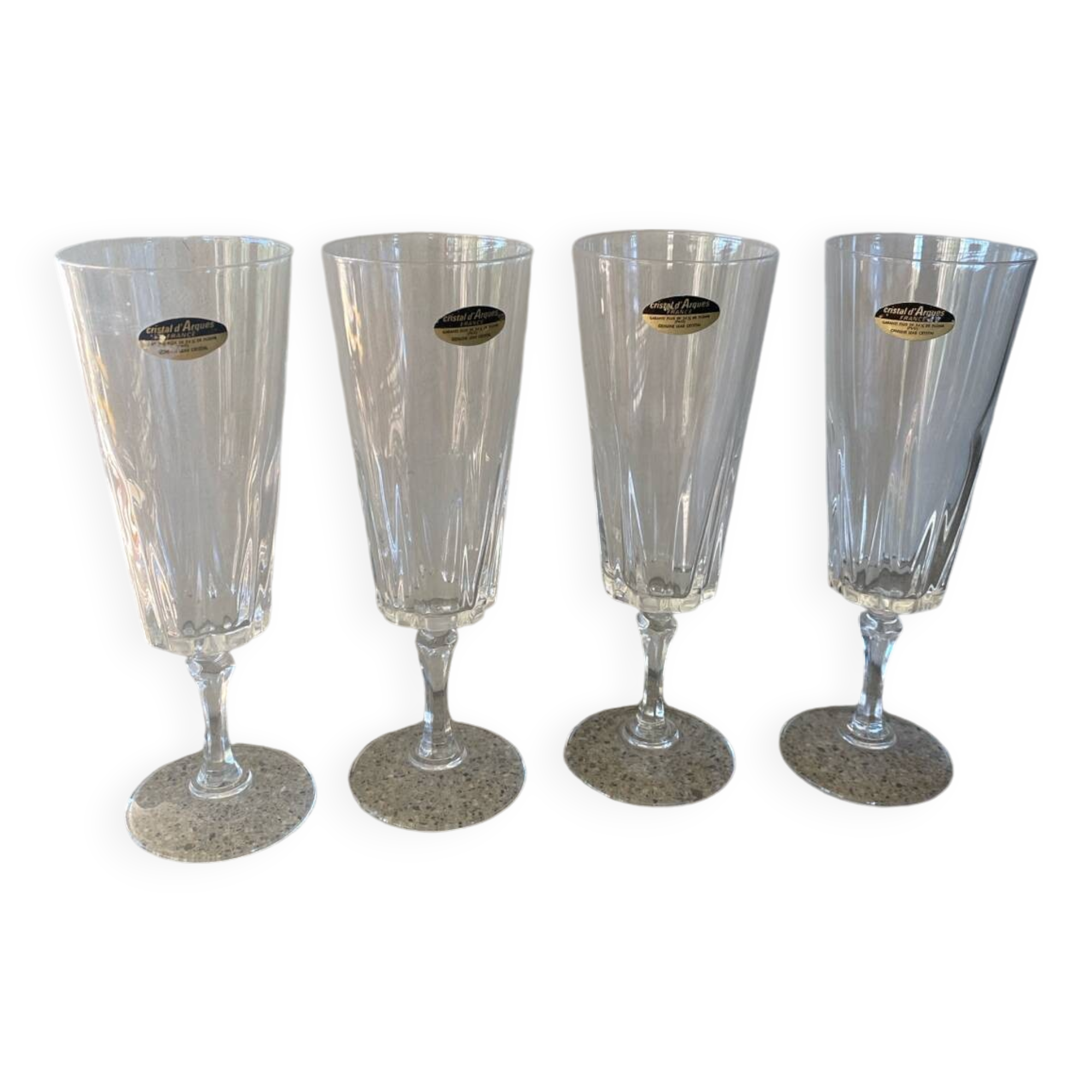 4 flûtes cristal d’Arques modèle Versailles