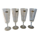 4 flûtes cristal d’Arques modèle Versailles